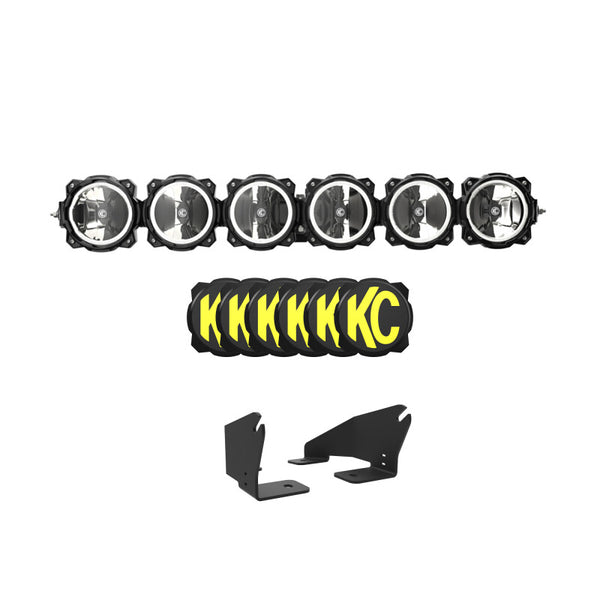 KC HiLiTES 2022+ Polaris RZR Pro XP 39in. Pro6 Gravity LED 6-Light 120w Combo Beam - Bull Strap