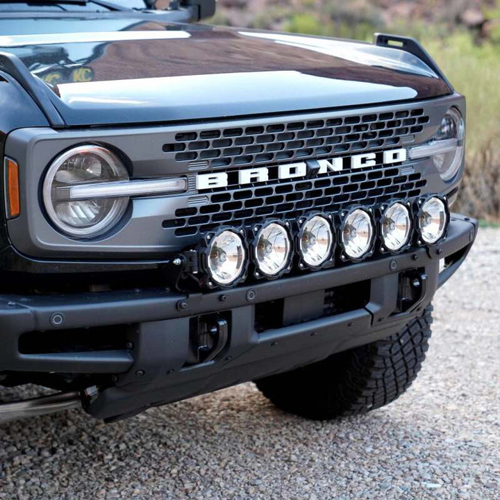 KC HiLiTES 21+ Ford Bronco 39in. Gravity LED Pro6 Light Bar Kit Front Bumper - Bull Strap