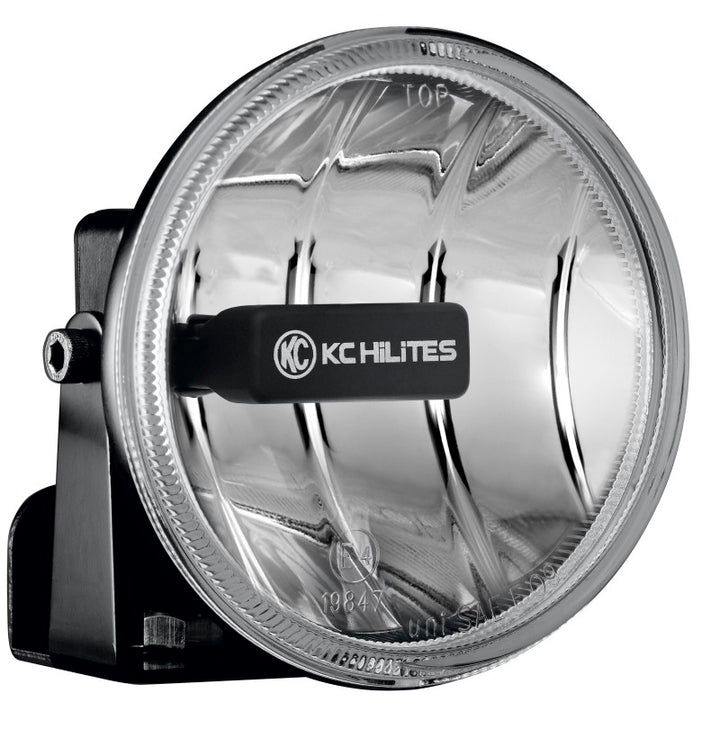 KC HiLiTES 4in. Gravity G4 LED Light 10w SAE/ECE Clear Fog Beam (Pair Pack System) - Bull Strap