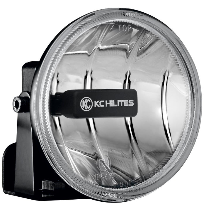KC HiLiTES 4in. Gravity G4 LED Light 10w SAE/ECE Clear Fog Beam (Pair Pack System) - Bull Strap