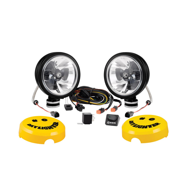 KC HiLiTES 6in. Daylighter Gravity G6 LED Lights 20w Spot Beam (Pair Pack System) - Black SS - Bull Strap
