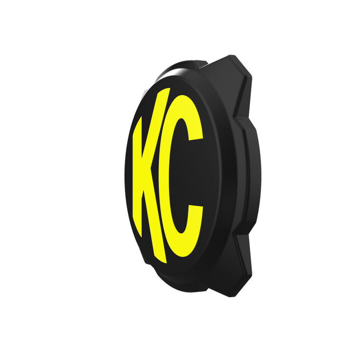 KC HiLiTES 6in. Hard Cover for Gravity Pro6 LED Lights (Single) - Black w/Yellow KC Logo - Bull Strap