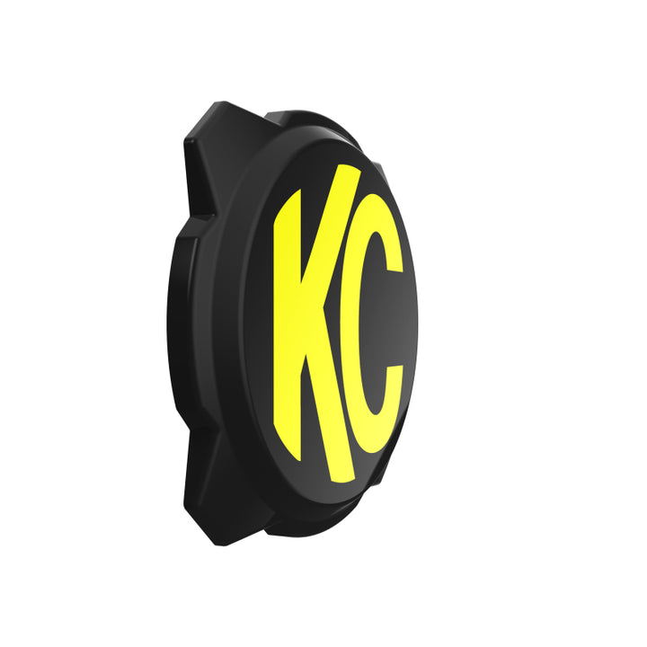 KC HiLiTES 6in. Hard Cover for Gravity Pro6 LED Lights (Single) - Black w/Yellow KC Logo - Bull Strap