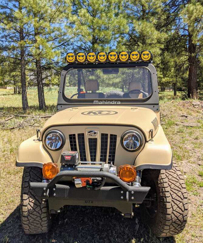 KC HiLiTES 6in. Hard Cover for Gravity Pro6 LED Lights (Single) - Smiley Face- Yellow/Black KC Logo - Bull Strap
