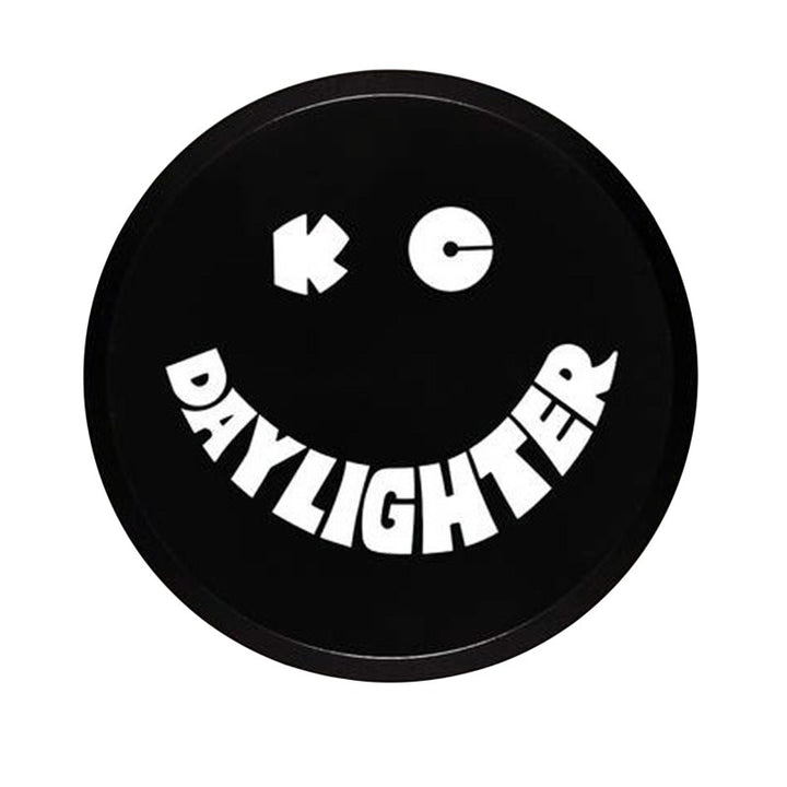 KC HiLiTES 6in. Round Hard Cover for Daylighter/SlimLite/Pro-Sport (Single) - Black w/White Smile - Bull Strap