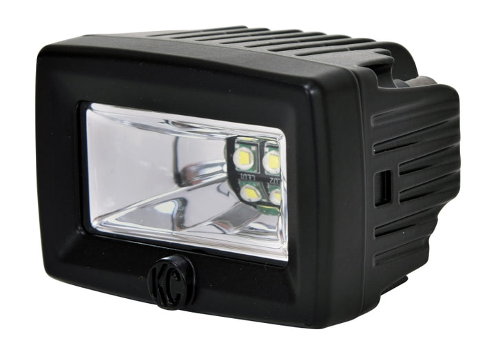KC HiLiTES C-Series C2 LED 2in. Backup Area Flood Light 20w (Pair Pack System) - Black - Bull Strap