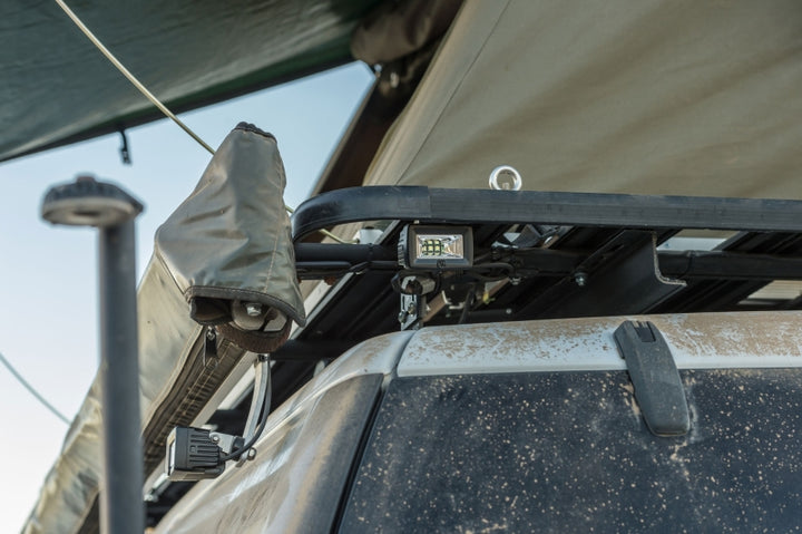 KC HiLiTES C-Series C2 LED 2in. Backup Area Flood Light 20w (Pair Pack System) - Black - Bull Strap