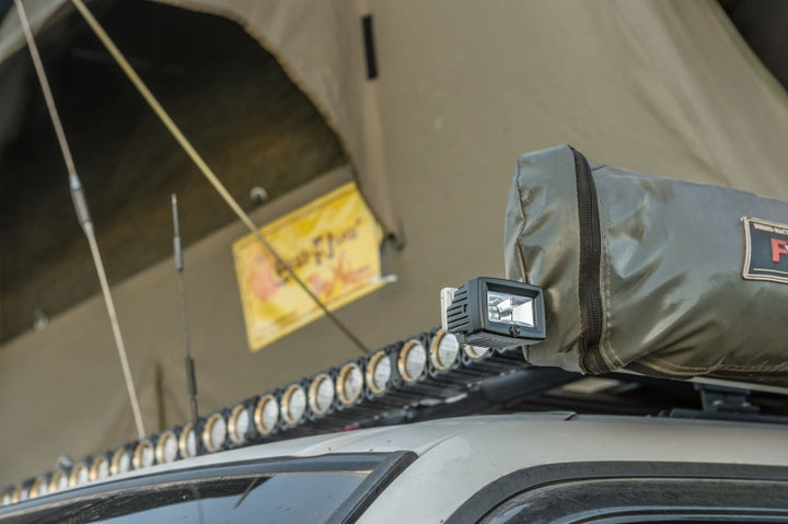 KC HiLiTES C-Series C2 LED 2in. Backup Area Flood Light 20w (Pair Pack System) - Black - Bull Strap