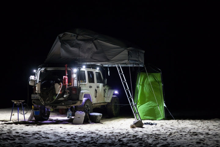 KC HiLiTES C-Series C2 LED 2in. Backup Area Flood Light 20w (Pair Pack System) - Black - Bull Strap