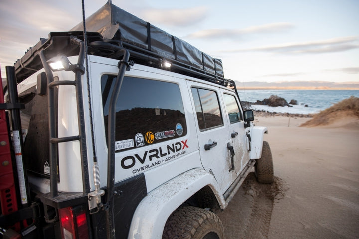 KC HiLiTES C-Series C2 LED 2in. Backup Area Flood Light 20w (Pair Pack System) - Black - Bull Strap