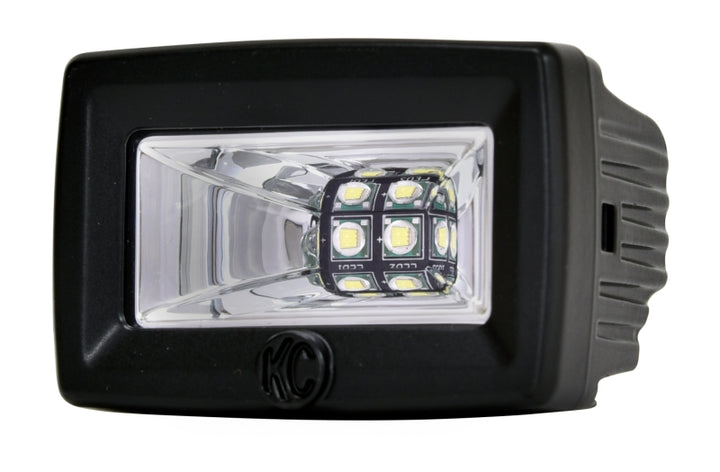 KC HiLiTES C-Series C2 LED 2in. Backup Area Flood Light 20w (Pair Pack System) - Black - Bull Strap