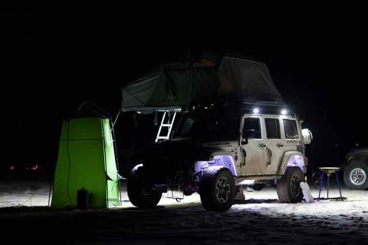 KC HiLiTES C-Series C2 LED 2in. Backup Area Flood Light 20w (Pair Pack System) - Black - Bull Strap