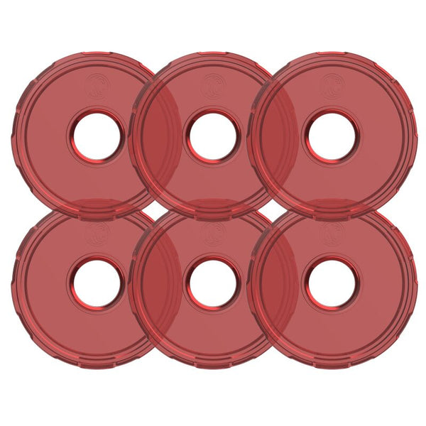 KC HiLiTES Cyclone V2 LED - Replacement Lens - Red - 6-PK - Bull Strap