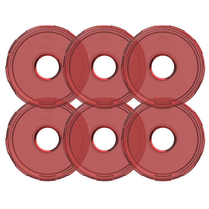 KC HiLiTES Cyclone V2 LED - Replacement Lens - Red - 6-PK - Bull Strap