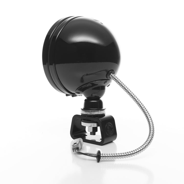 KC HiLiTES Daylighter 6in. Halogen Light 100w Spread Beam (Single) - Black SS - Bull Strap