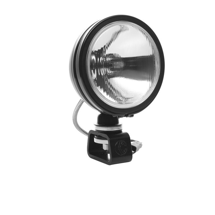 KC HiLiTES Daylighter 6in. Halogen Light 100w Spread Beam (Single) - Black SS - Bull Strap