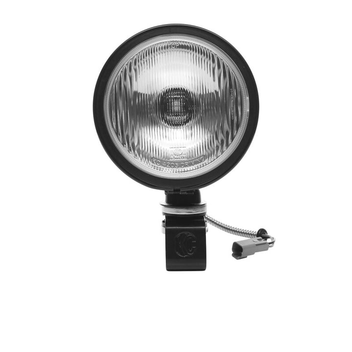 KC HiLiTES Daylighter 6in. Halogen Light 100w Spread Beam (Single) - Black SS - Bull Strap