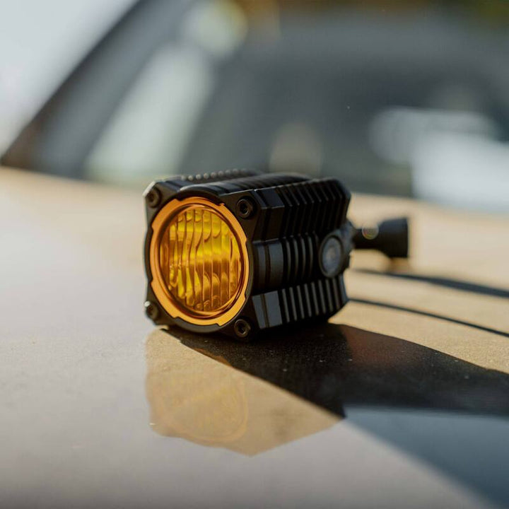 KC HiLiTES FLEX ERA 1 Performance Yellow Spread Beam Lens - Bull Strap