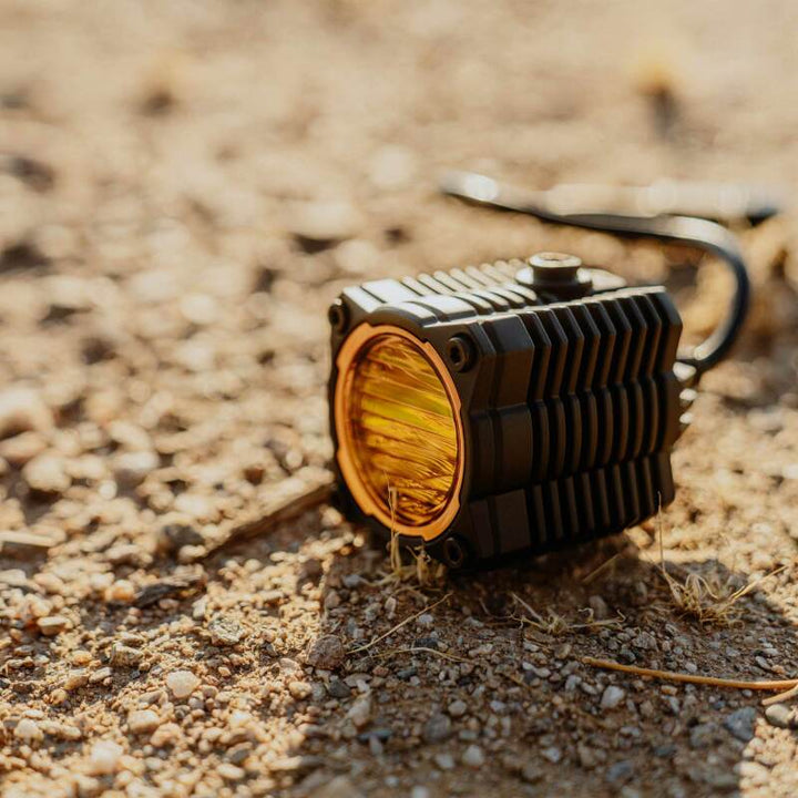 KC HiLiTES FLEX ERA 1 Performance Yellow Spread Beam Lens - Bull Strap