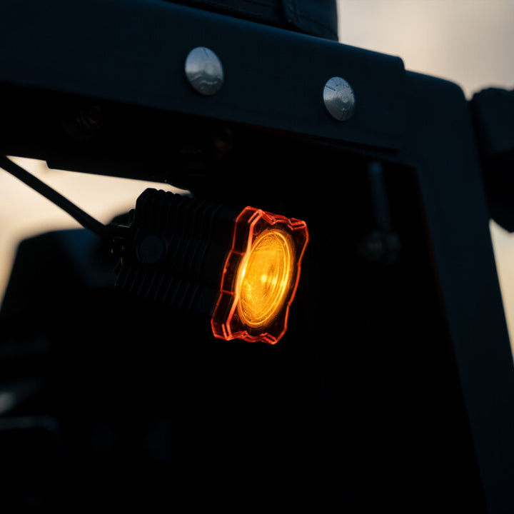 KC HiLiTES FLEX ERA 1 Single Light Shield ONLY (Amber) - Bull Strap