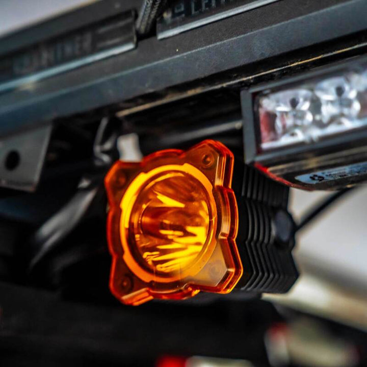 KC HiLiTES FLEX ERA 1 Single Light Shield ONLY (Amber) - Bull Strap