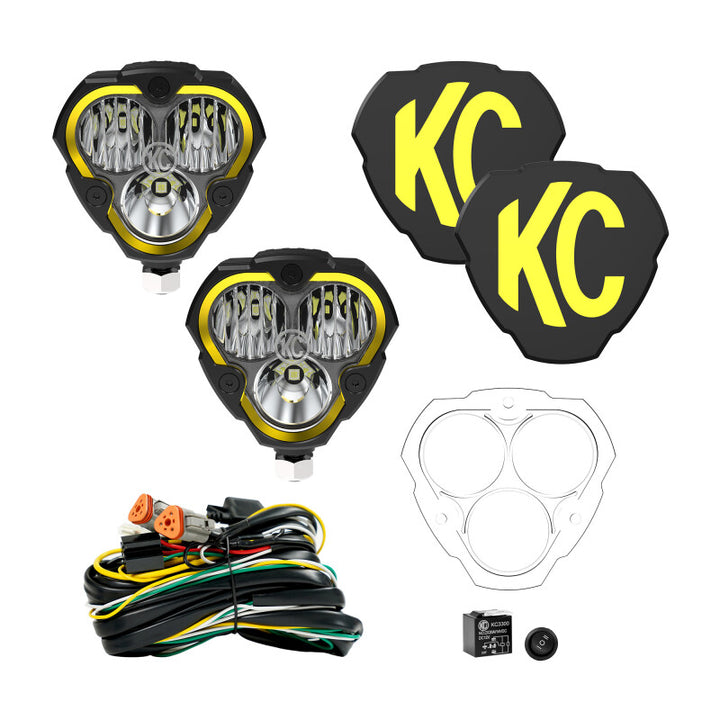 KC HiLiTES FLEX ERA 3 - 2-Light Master Kit - Bull Strap
