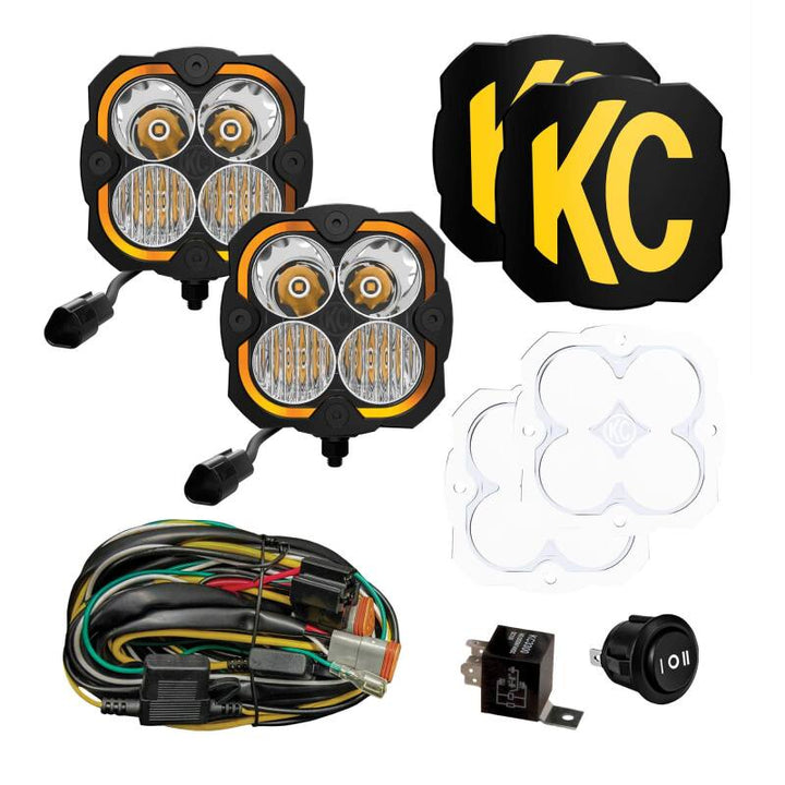 KC HiLiTES FLEX ERA 4 - 2-Light Master Kit - Bull Strap