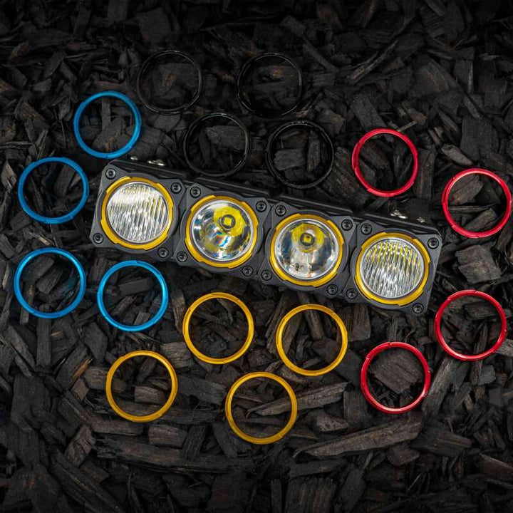 KC HiLiTES FLEX ERA LED Light Bar Bezel Kit for 10in. Segments - Red - Bull Strap