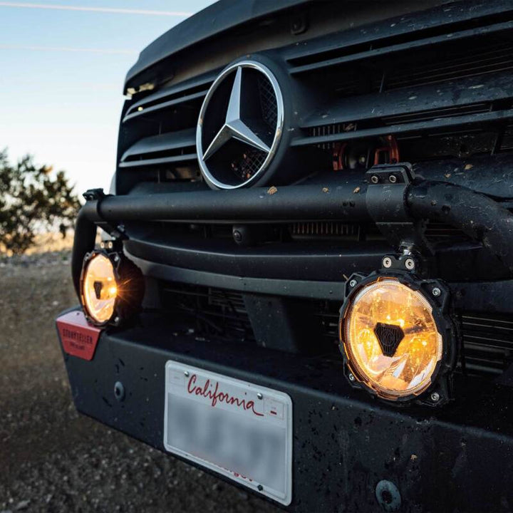 KC HiLiTES Gravity Titan LED 6in. - Pair Pack (SAE Driving Beam) - Bull Strap