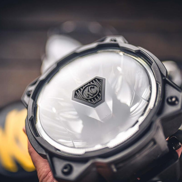 KC HiLiTES Gravity Titan LED 6in. - Pair Pack (Wide-40 Beam) - Bull Strap