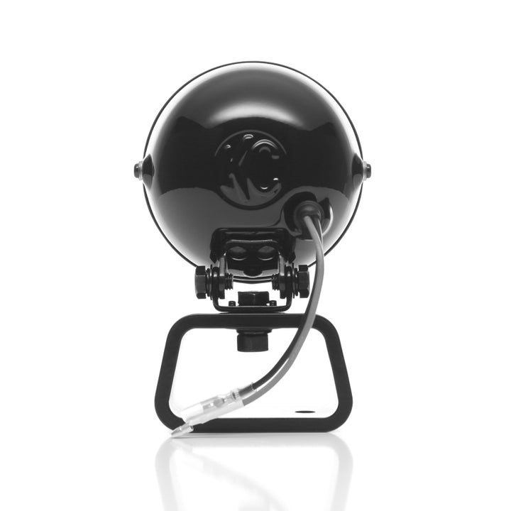 KC HiLiTES Rally 400 4in. Round Halogen Light 55w Spread Beam (Pair Pack System) - Black - Bull Strap