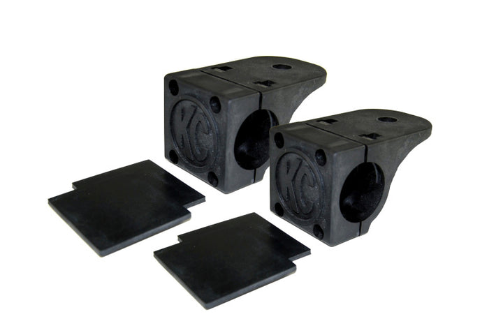 KC HiLiTES Universal Tube Clamp Light Mount Bracket Set / 1.25in. to 1.5in. Bar (Pair) - Bull Strap