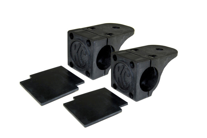 KC HiLiTES Universal Tube Clamp Light Mount Bracket Set / 1.25in. to 1.5in. Bar (Pair) - Bull Strap