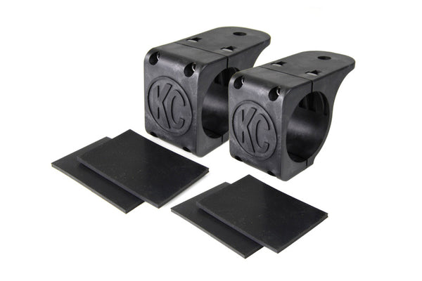 KC HiLiTES Universal Tube Clamp Light Mount Bracket Set / 2.25in. to 2.5in. Bar (Pair) - Bull Strap