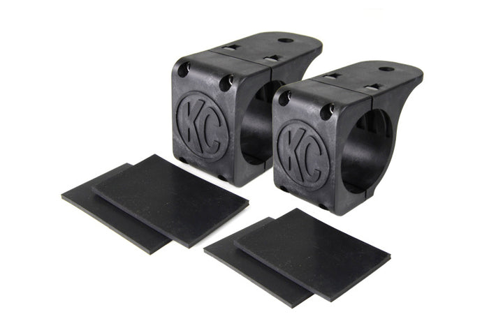 KC HiLiTES Universal Tube Clamp Light Mount Bracket Set / 2.25in. to 2.5in. Bar (Pair) - Bull Strap