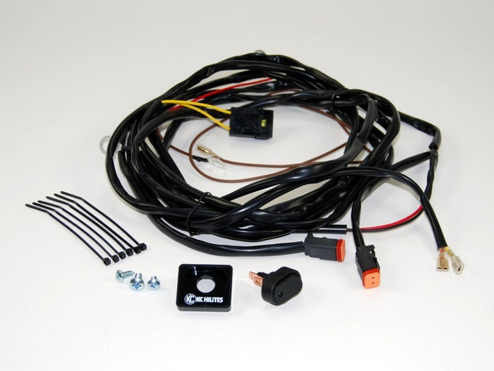 KC HiLiTES Wiring Harness for (2) Lights w/2-Pin Deutsch Connectors (110w Max Total) - Bull Strap