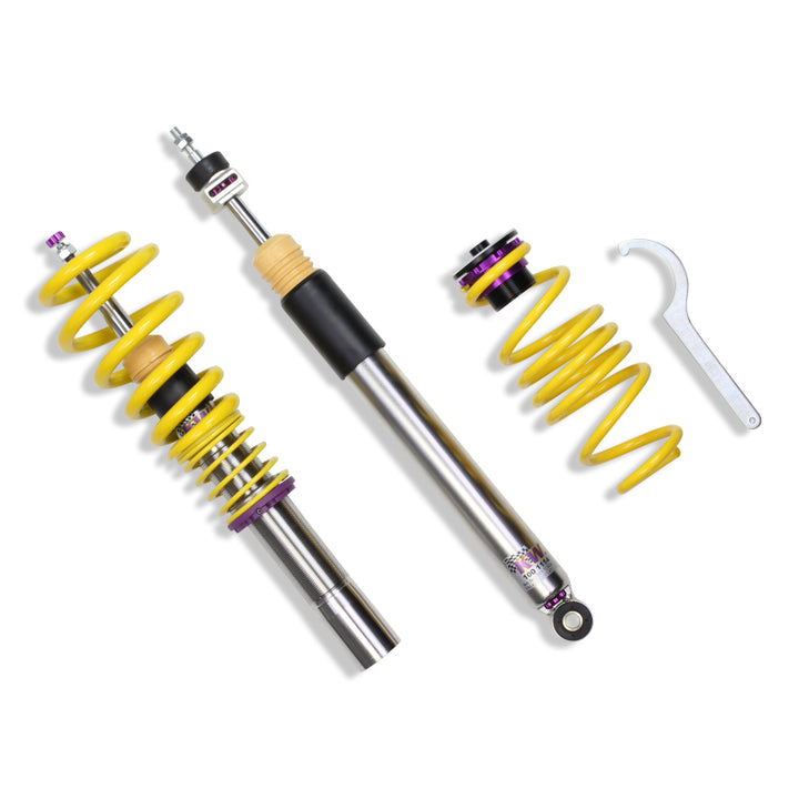 KW Coilover Kit V3 Audi A4 S4 (8K/B8) w/o electronic dampening controlSedan FWD + Quattro - Bull Strap