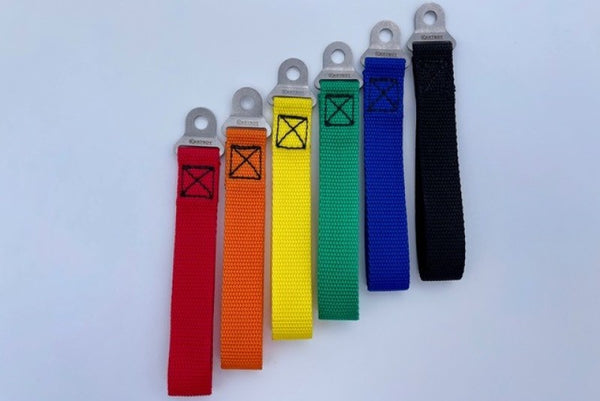 Kartboy Polypropylene Door Pulls 6in - Red - Bull Strap