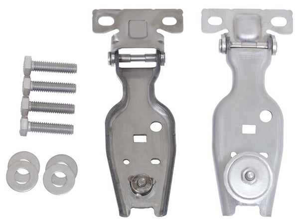 Kentrol 07-18 Jeep Wrangler JK Liftgate Hinge Pair Bare Grey - Bull Strap