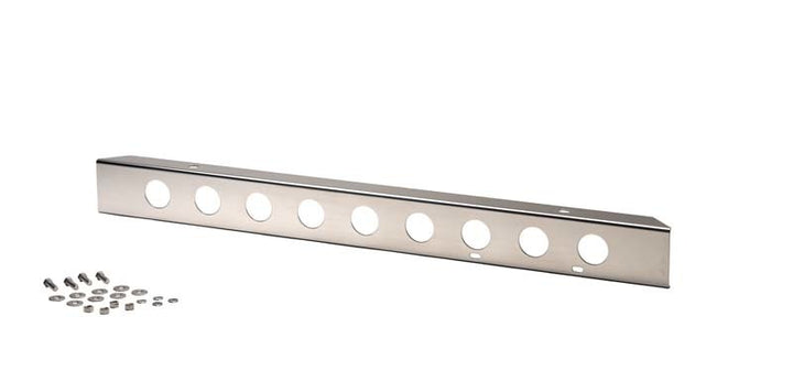 Kentrol 45-86 Jeep CJ 42 Inch Front Bumper with holes - Polished Silver - Bull Strap
