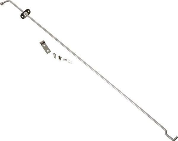 Kentrol 72-86 Jeep CJ Hood Prop Rod - Polished Silver - Bull Strap