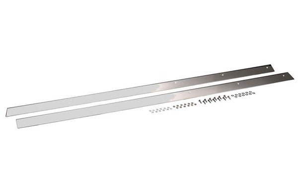 Kentrol 76-86 Jeep CJ7 Rocker Guards Pair - Polished Silver - Bull Strap