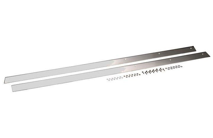 Kentrol 76-86 Jeep CJ7 Rocker Guards Pair - Polished Silver - Bull Strap