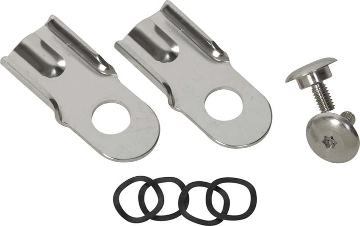 Kentrol 76-86 Jeep CJ8/CJ8 Tailgate Latch Pair CJ7/CJ8 - Polished Silver - Bull Strap