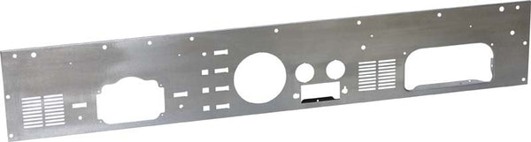 Kentrol 77-86 Jeep CJ Dash Panel (with radio opening) Brushed Silver - Bull Strap