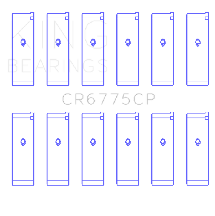 King Engine Bearings 01-06 Nissan 3.5L VQ35DE Connecting Rod Bearing Set (6 Pairs) - Bull Strap