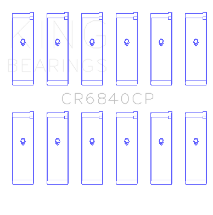 King Engine Bearings 05-12 Nissan VQ40DE 6 Cyl Rod Bearing Set - Size STD - Bull Strap