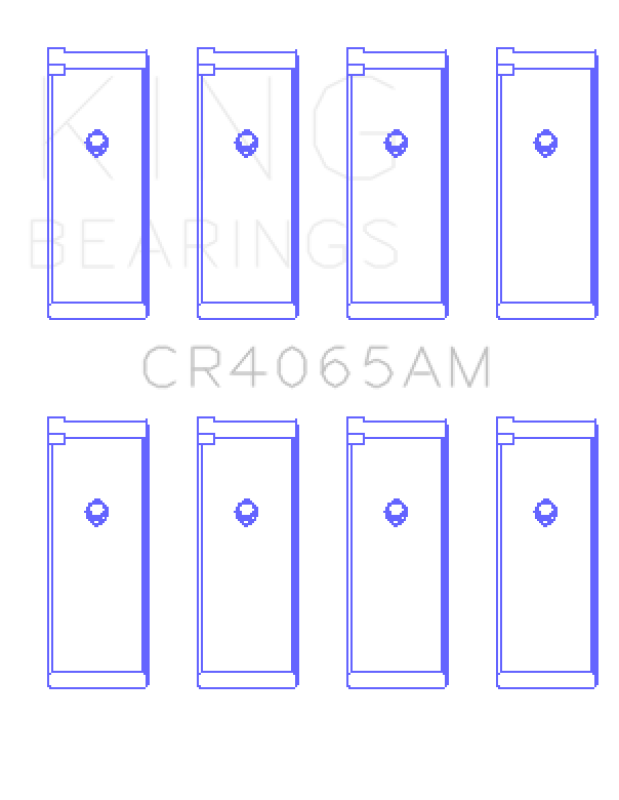 King 91-04 Nissan 146CI/2.4L KA24DE L4/89-97 146CI/2.4L KA24E L4 Rod Bearing Set - Size STD - Bull Strap