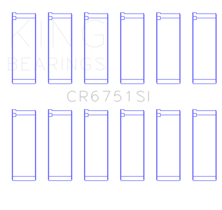 King Engine Bearings 97-07 Ford 2.5L/2.9L/3.0L (Size STD) Rod Bearing Set - Bull Strap