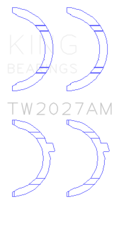 King Engine Bearings AUDI AAH, BUG, CCWA,CTBA Thrust Washer Set - Bull Strap